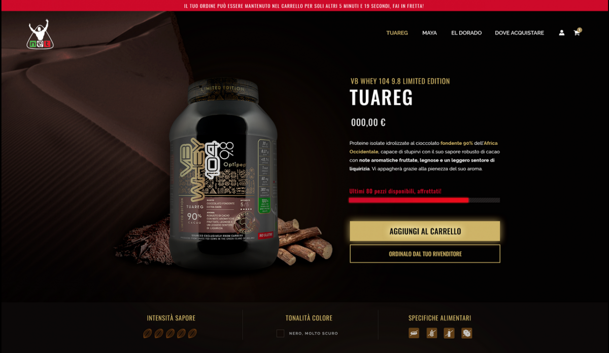 Nuove Proteine VB WHEY 104 Tuareg – Edizione Limitata